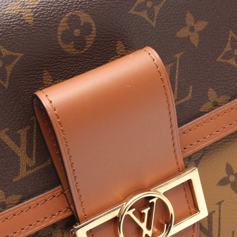 路易威登 Dauphine MM 肩背包 M44391 Monogram Reverse 帆布 棕色 LV-5