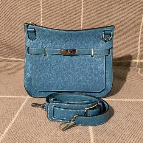 Hermes 愛馬仕 吉普賽28 牛仔藍銀扣N刻 單肩包
