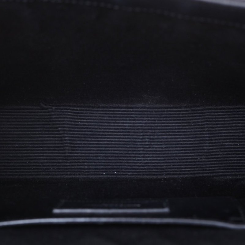 SAINT LAURENT Envelope絎縫紋理信封包中號牛皮荔枝牛皮黑扣肩背包-2