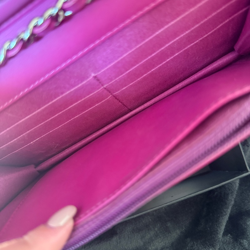 香奈兒 chanel 桃紅 woc 包 漆皮-6