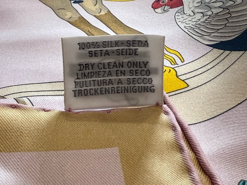 Hermes 愛馬仕story粉紫色 絲巾 圍巾（全新收藏品）-4