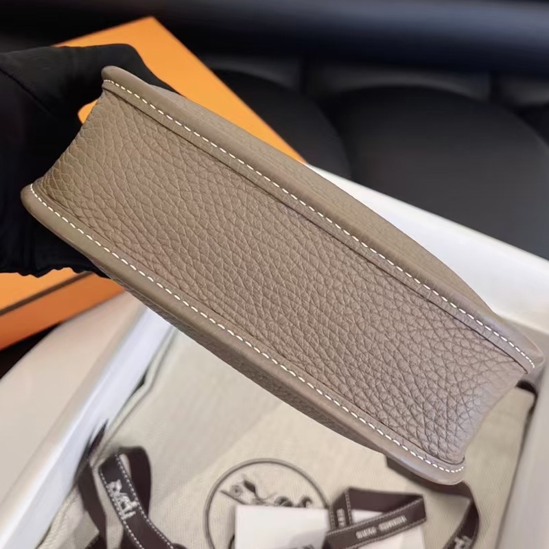 【全新品】Hermes愛馬仕大象灰mini evelyne16伊芙琳單肩斜挎包Z刻-3