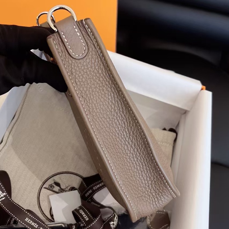 【全新品】Hermes愛馬仕大象灰mini evelyne16伊芙琳單肩斜挎包Z刻-4