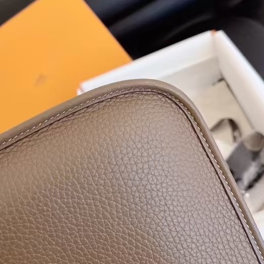 【全新品】Hermes愛馬仕大象灰mini evelyne16伊芙琳單肩斜挎包Z刻-6