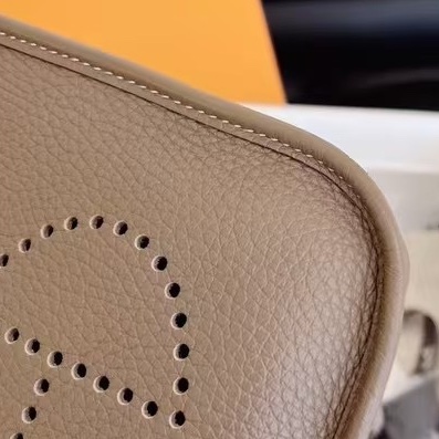 【全新品】Hermes愛馬仕大象灰mini evelyne16伊芙琳單肩斜挎包Z刻-9