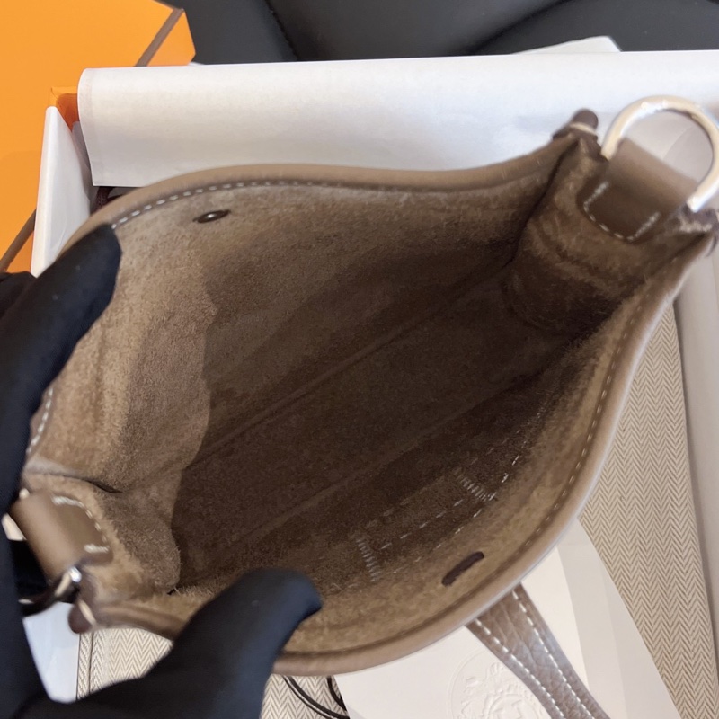 【全新品】Hermes愛馬仕大象灰mini evelyne16伊芙琳單肩斜挎包Z刻-10