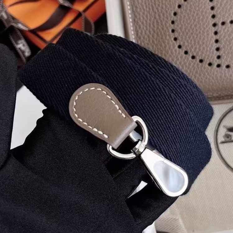 【全新品】Hermes愛馬仕大象灰mini evelyne16伊芙琳單肩斜挎包Z刻-11