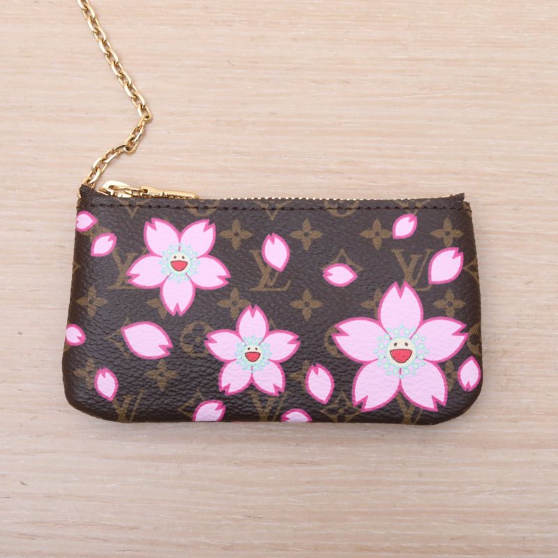 LOUIS VUITTON LVx村上隆聯名款cherryblossom櫻花系列水桶包老花PVC晶片肩背包-2