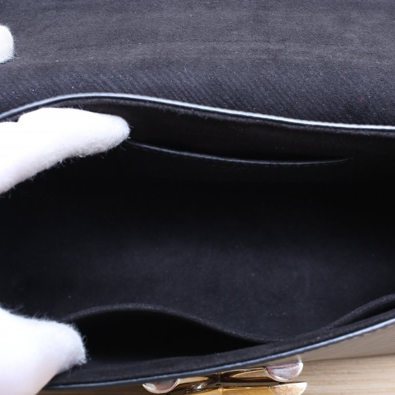 LOUIS VUITTON TWIST中號23黑色EPI水波紋牛皮金扣2019肩背包-3