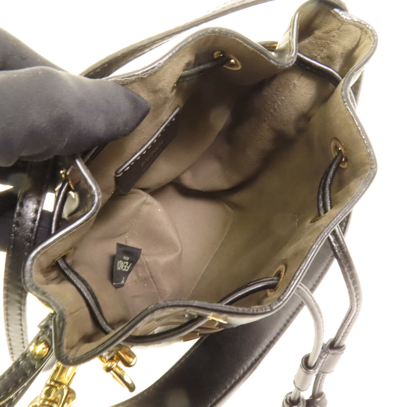 FENDI 牛皮皮革Mon Tresor金扣肩背袋-6