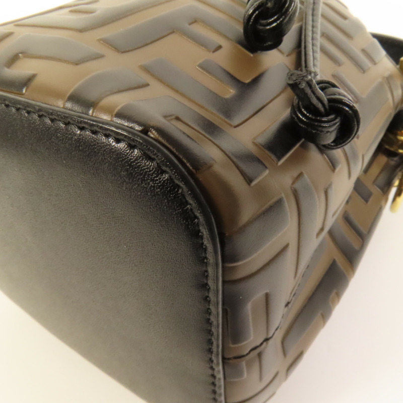 FENDI 牛皮皮革Mon Tresor金扣肩背袋-11