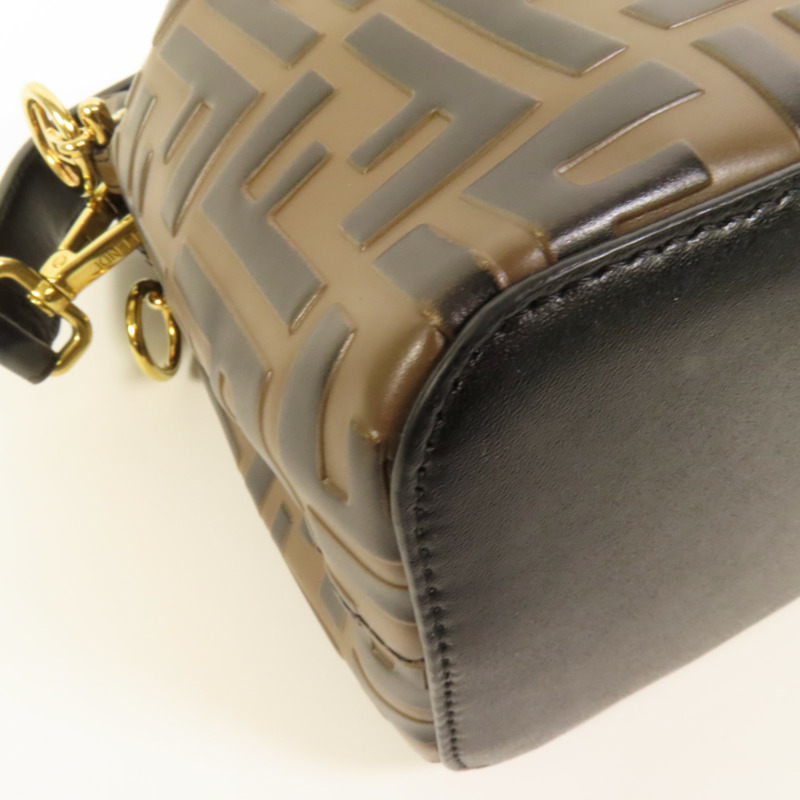 FENDI 牛皮皮革Mon Tresor金扣肩背袋-12