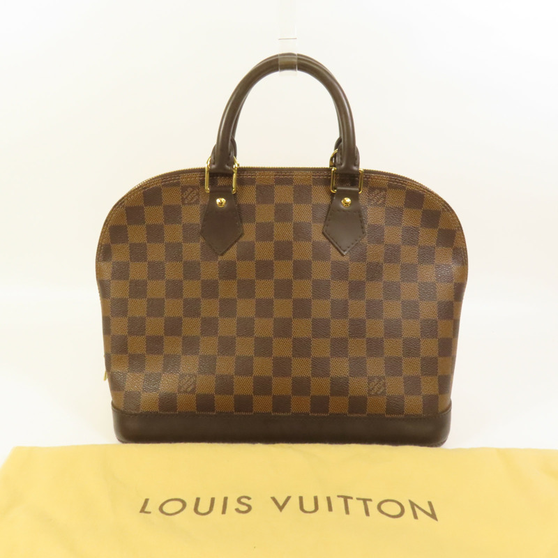 LOUIS VUITTON Damier Alma金扣手挽袋-9