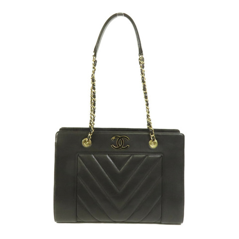 CHANEL 牛皮皮革Shoulder Bag金扣肩背袋