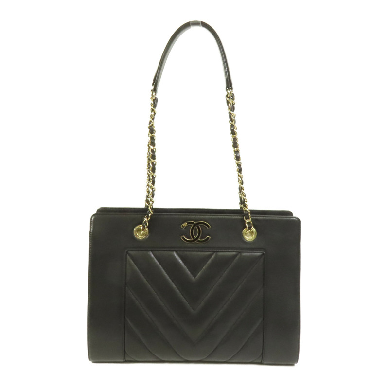 CHANEL 牛皮皮革Shoulder Bag金扣肩背袋-0