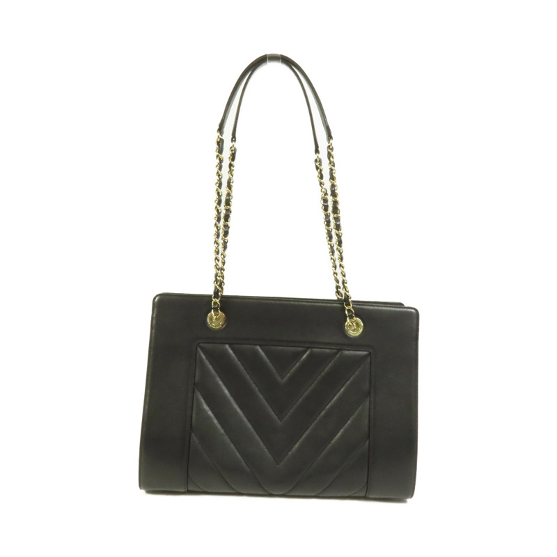 CHANEL 牛皮皮革Shoulder Bag金扣肩背袋-1