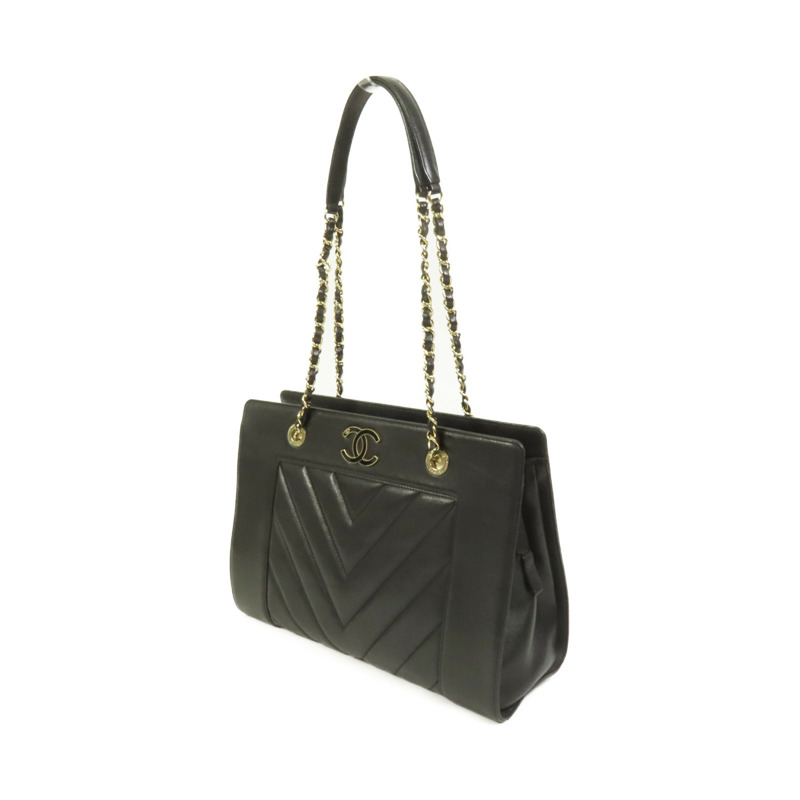 CHANEL 牛皮皮革Shoulder Bag金扣肩背袋-2