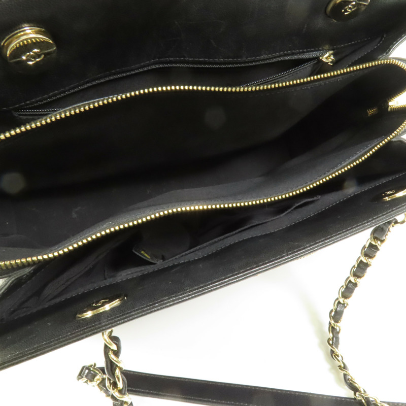 CHANEL 牛皮皮革Shoulder Bag金扣肩背袋-5