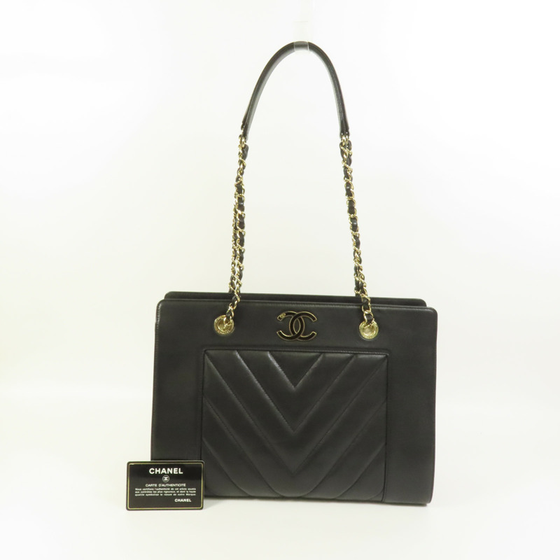 CHANEL 牛皮皮革Shoulder Bag金扣肩背袋-11