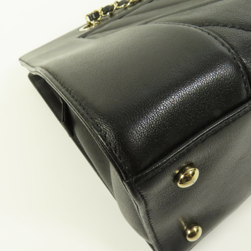 CHANEL 牛皮皮革Shoulder Bag金扣肩背袋-12