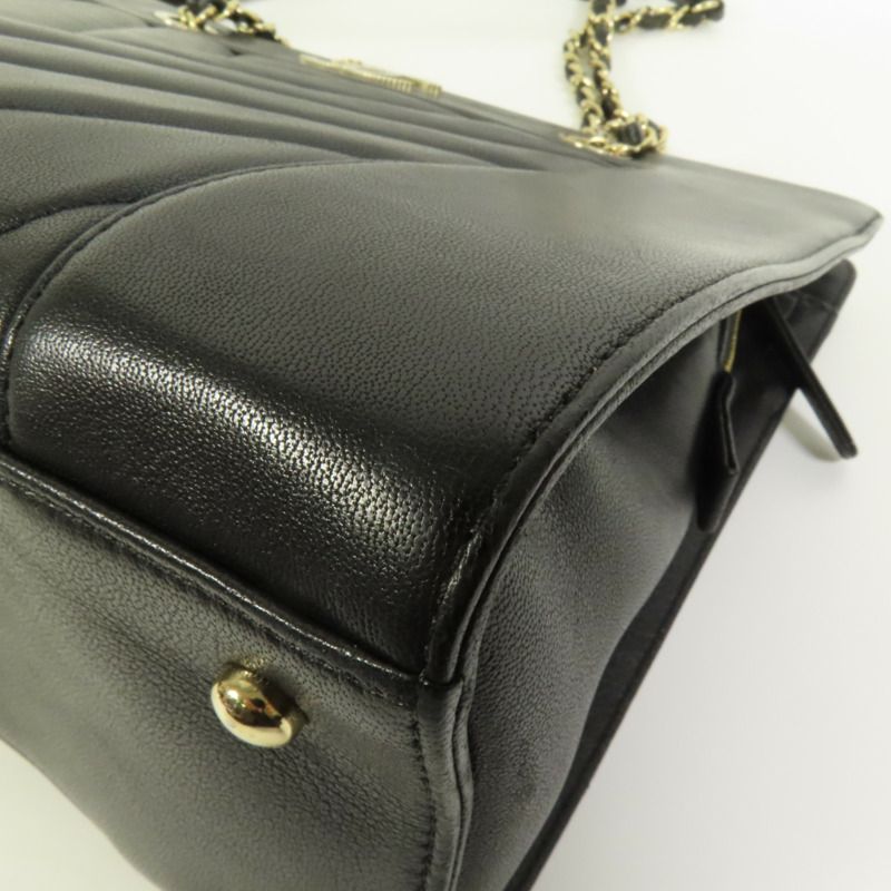 CHANEL 牛皮皮革Shoulder Bag金扣肩背袋-13