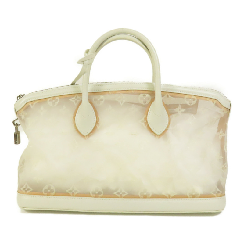LOUIS VUITTON Monogram Transparent Lockit East West銀扣手挽袋-0