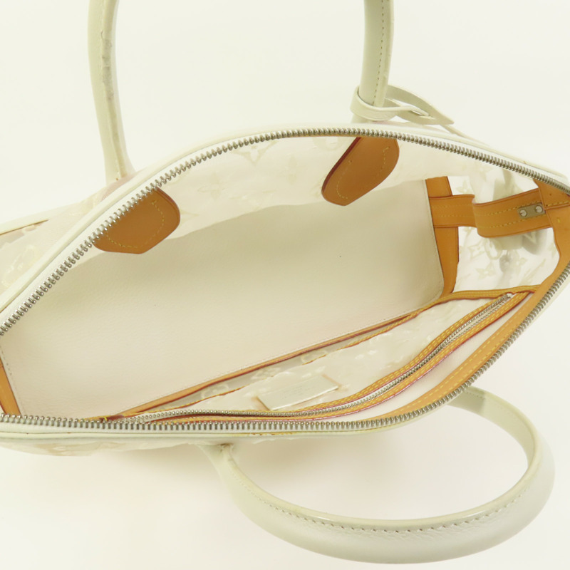 LOUIS VUITTON Monogram Transparent Lockit East West銀扣手挽袋-5