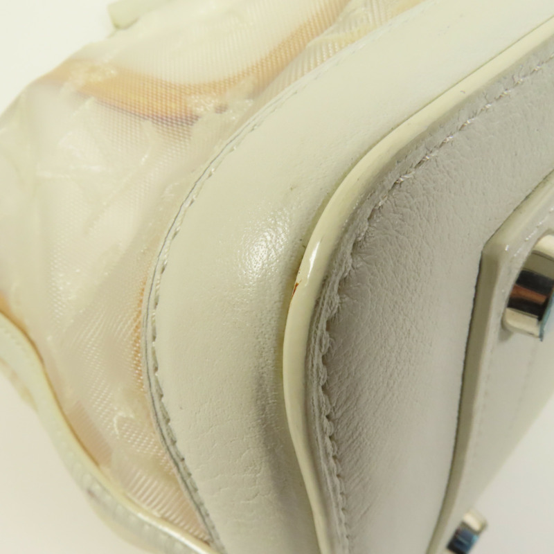 LOUIS VUITTON Monogram Transparent Lockit East West銀扣手挽袋-13