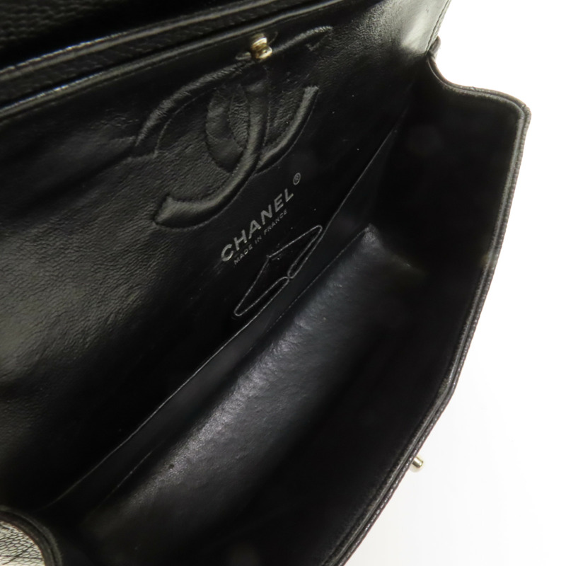 CHANEL 牛皮皮革Classic 23銀扣鏈帶肩背袋-5