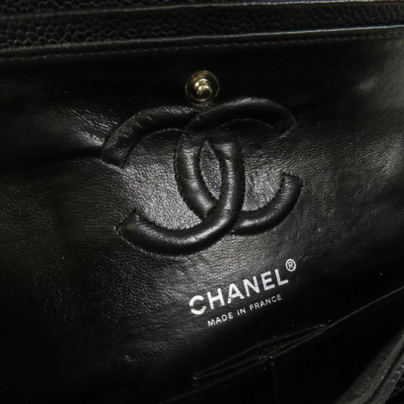 CHANEL 牛皮皮革Classic 23銀扣鏈帶肩背袋-7