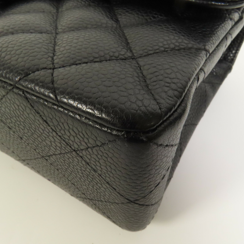 CHANEL 牛皮皮革Classic 23銀扣鏈帶肩背袋-12