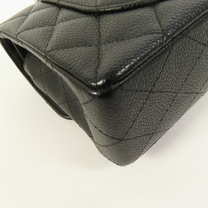 CHANEL 牛皮皮革Classic 23銀扣鏈帶肩背袋-13