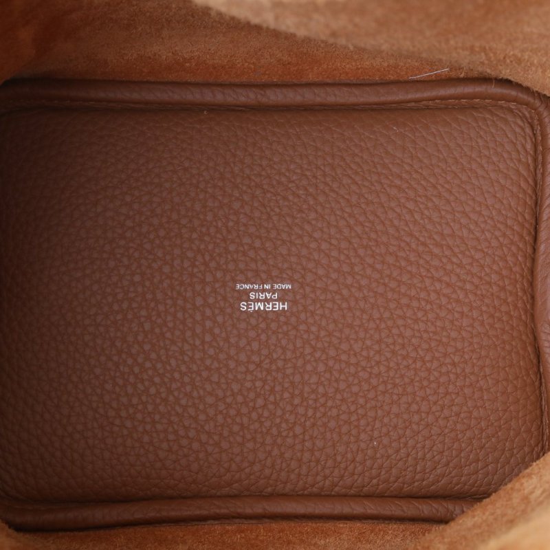 HERMES Picotin菜籃子1837金棕色TC皮K2025銀扣肩背包-2