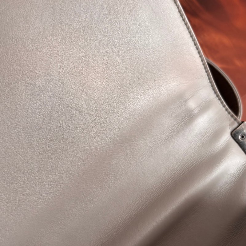 ::CHANEL:: BOY 28 限量款灰色菱格羊皮金釦 金鍊肩背斜背包-26