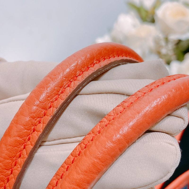 TW4582 Hermes 愛馬仕 花園包 帆布 拼牛皮 Garden Party 30 Canvas Bleu Outremer x Capucine-16