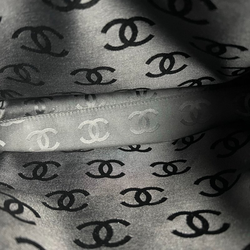 CHANEL VINTAGE菱格紋粗縫線手提包 黑牛皮-6