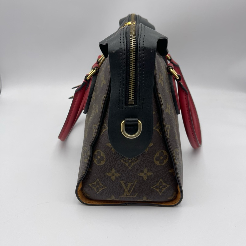 LV/路易威登 Tuileries Besace系列老花拼色手提包-4