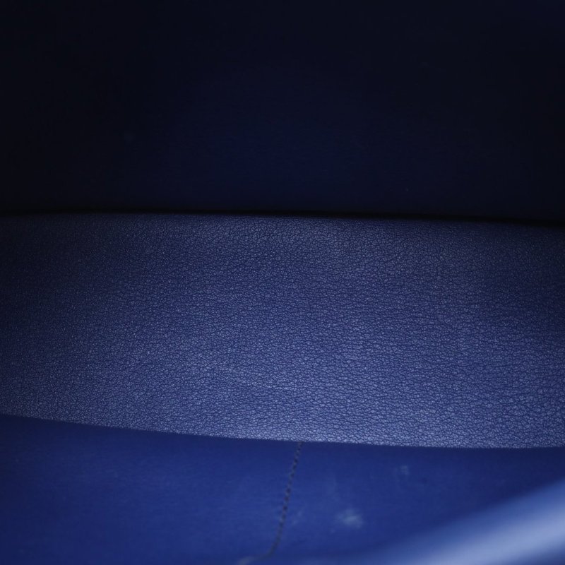 HERMES HalzanMINI2277鳶尾藍Swift皮C刻銀扣肩背包-3