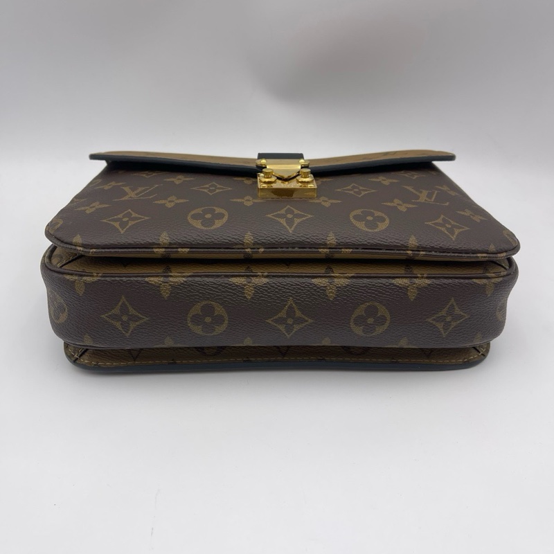 LV路易威登 棕色拼焦糖色老花翻盖腋下包邮差-3