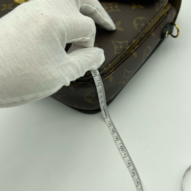 LV路易威登 棕色拼焦糖色老花翻盖腋下包邮差-6