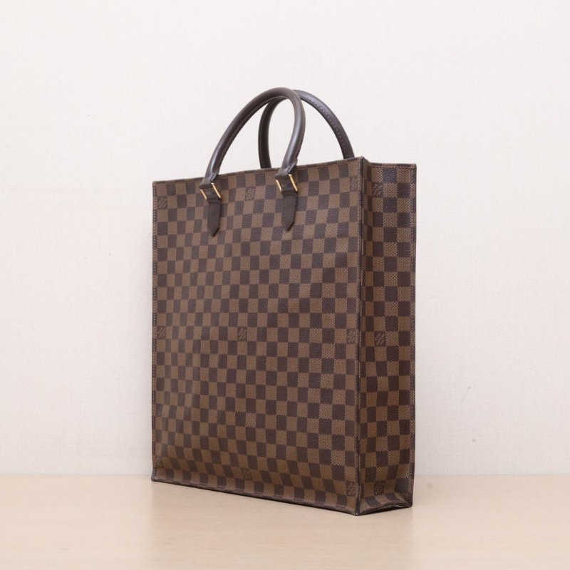 LOUIS VUITTON 中古琴譜包棕色棋盤格PVC2007肩背包-3