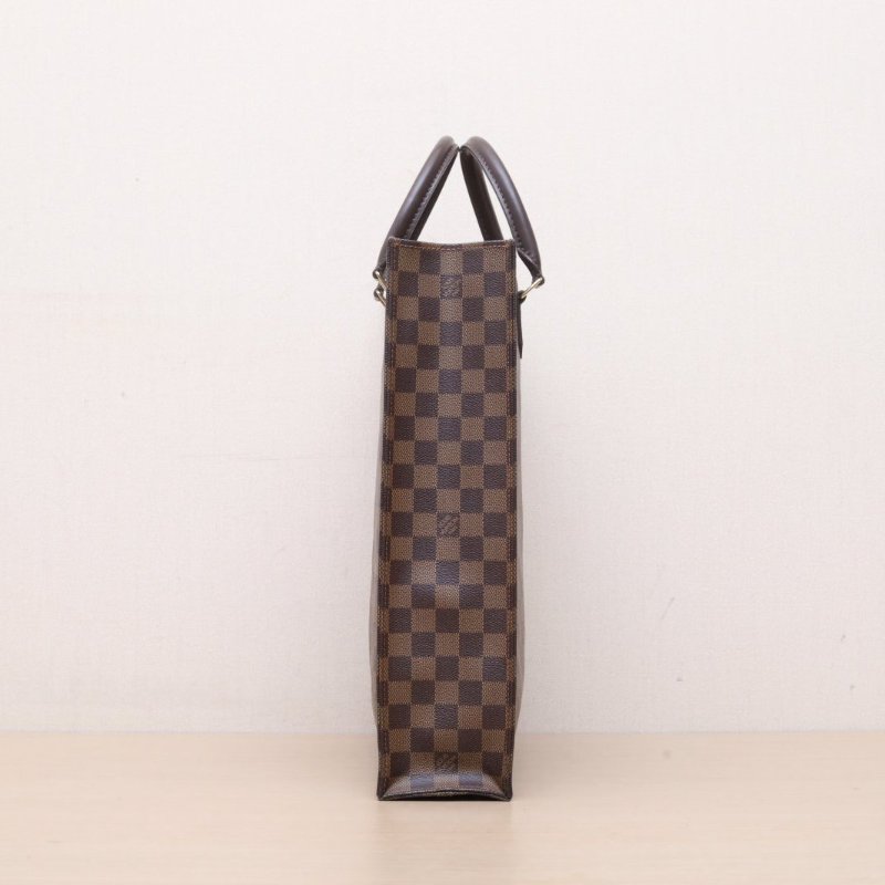 LOUIS VUITTON 中古琴譜包棕色棋盤格PVC2007肩背包-4