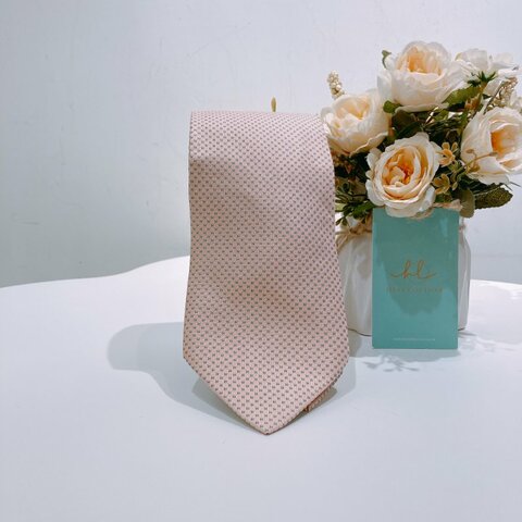 TW4578 Hermes 愛馬仕 領帶 Faconnee H Pattern Silk Tie Pink