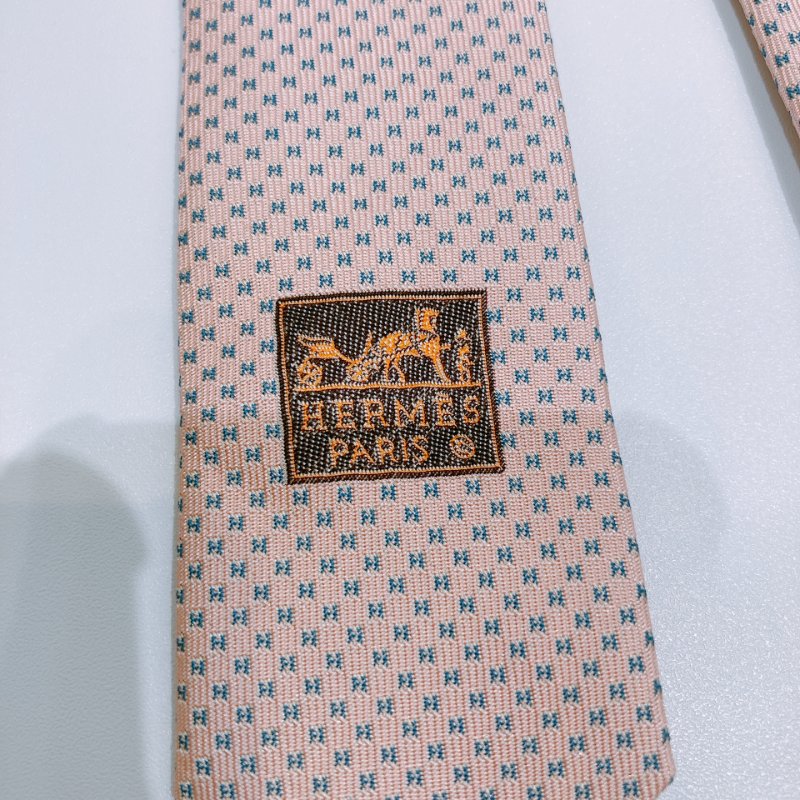 TW4578 Hermes 愛馬仕 領帶 Faconnee H Pattern Silk Tie Pink-4