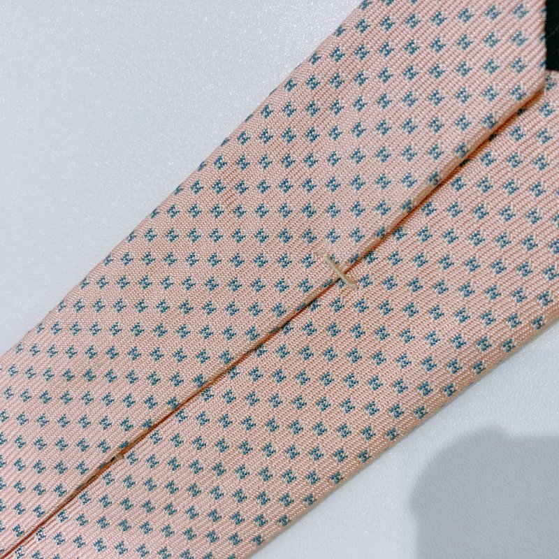 TW4578 Hermes 愛馬仕 領帶 Faconnee H Pattern Silk Tie Pink-5