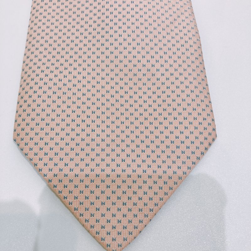 TW4578 Hermes 愛馬仕 領帶 Faconnee H Pattern Silk Tie Pink-8