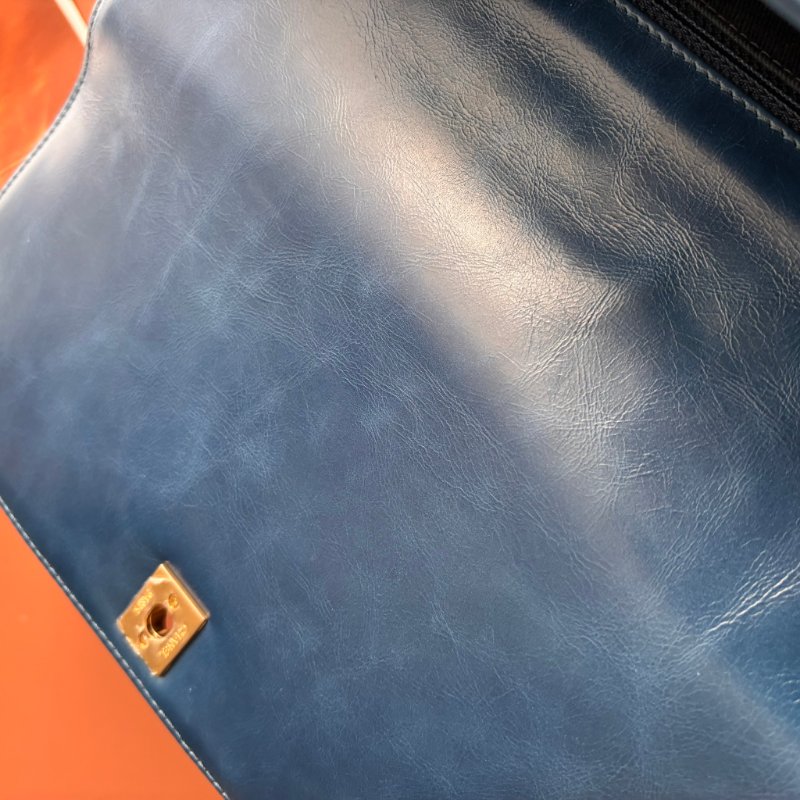 ::CHANEL:: 藍色牛皮山型紋 CocoHandle 28 手提 斜背 兩用包-35