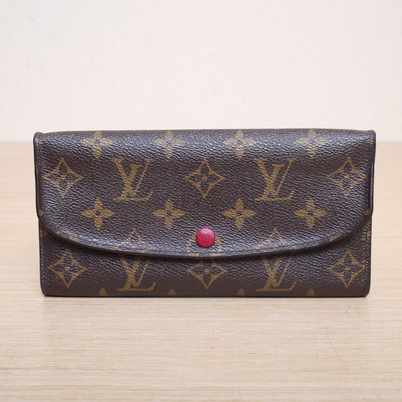 LOUIS VUITTON Emilie豆子錢夾老花PVC2016肩背包-1