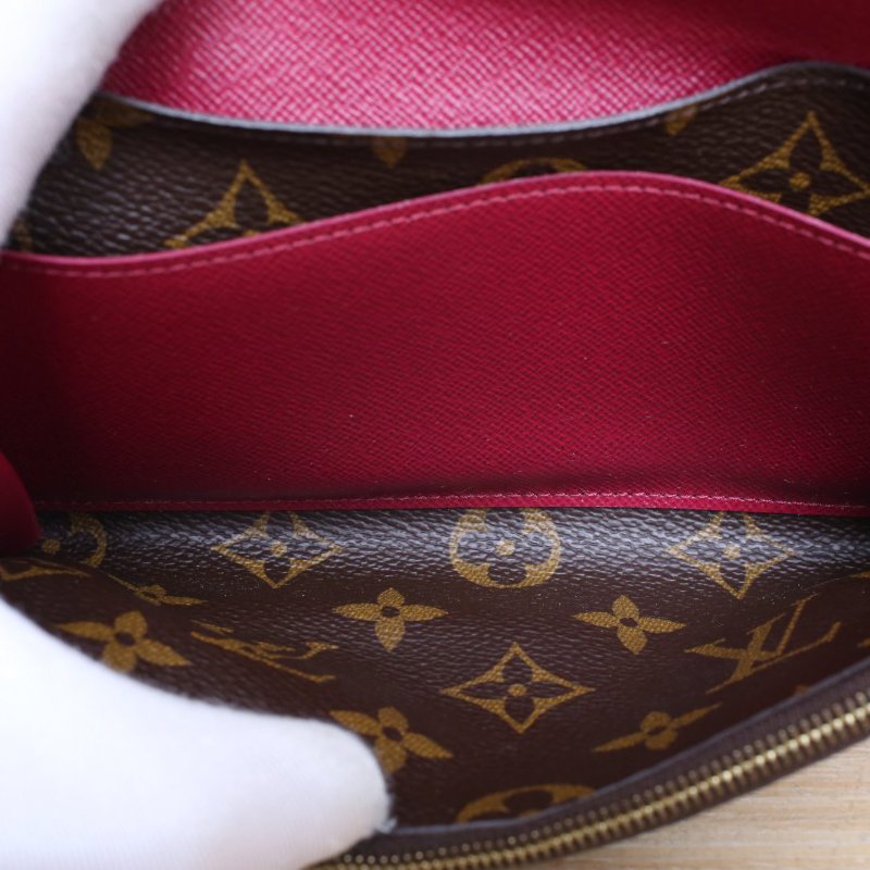 LOUIS VUITTON Emilie豆子錢夾老花PVC2016肩背包-2