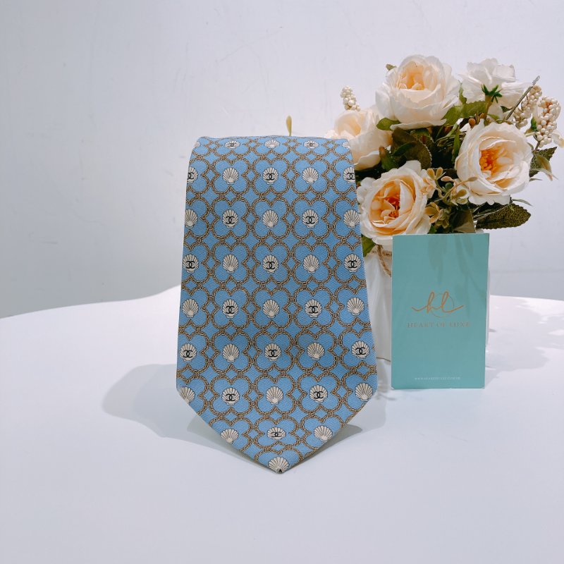 TW4579 Chanel 香奈兒 領帶 Iconic Logo Silk Tie Blue-0